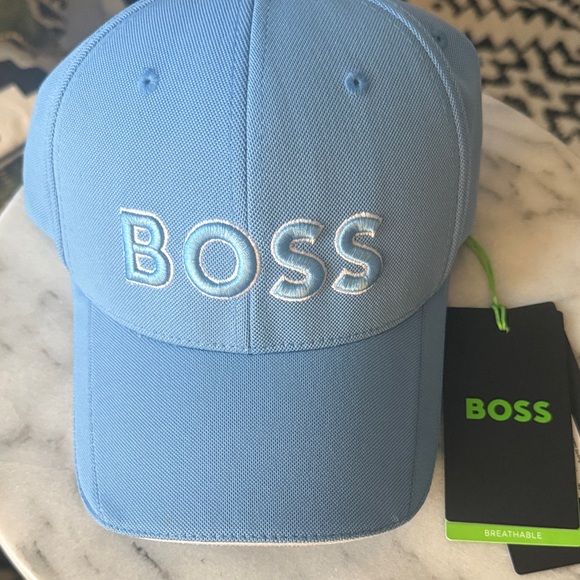 NWT: Boss Pique Mesh Light Blue Baseball Cap